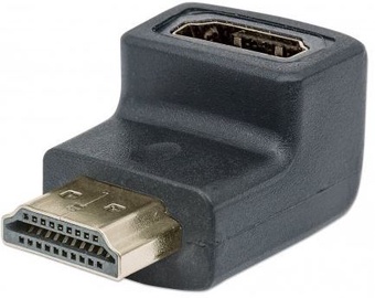 Manhattan Adapter HDMI to HDMI 90 angle Black