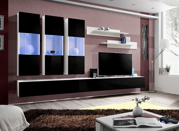 Комплект мебели для гостиной ASM Fly E2, черный/светло-серый