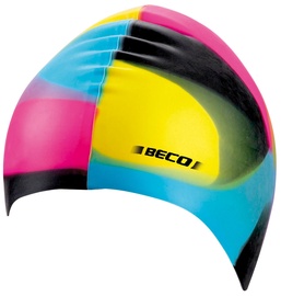 Шапочка для плавания Beco, синий/черный/желтый/розовый