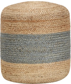 Пуф VLX Jute 248080, кремовый/голубой, 40 см x 40 см x 45 см