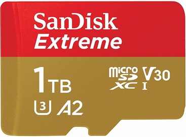Atmiņas karte SanDisk Extreme 1TB microSDXC UHS-I U3 + SD Adapter