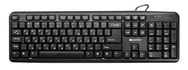 Клавиатура Canyon Slim Desktop EN/RU, черный