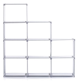 Plaukts Homede Boone, pelēka, 125 cm x 28 cm x 125 cm