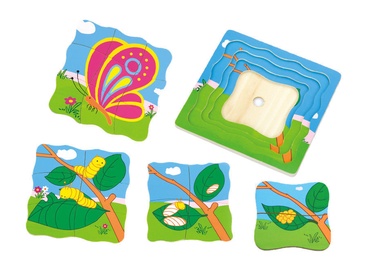 Dėlionė Viga Grow Up Butterfly 59517, 21 dalių