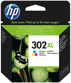 Кассета для принтера HP 302XL, синий/желтый/фиолетовый