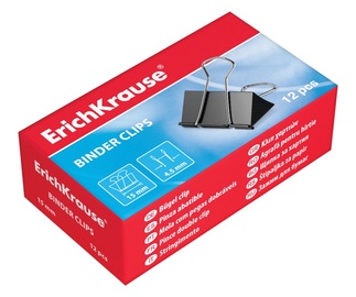 Зажим для бумаги Erichkrause 2981, 12 шт.