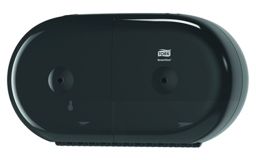 Tork SmartOne Twin Mini Toilet Roll Dispenser Black