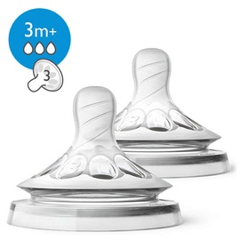 Пустышка для бутылочки Philips Avent Natural Response, 3 мес.