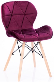 Valgomojo kėdė Homede Silla Velvet Red, 4 vnt.