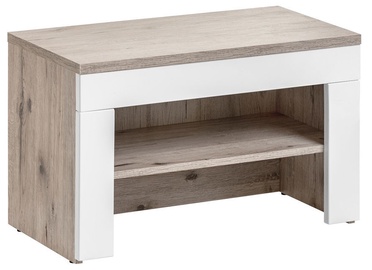 Apavu plaukts ASM Gustavo Gloss White/Wellington Oak, 600x350x400 mm