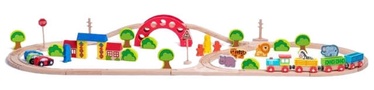 Woodyland Railway & Zoo Set 118cm 60pcs 93060