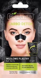 Veido kaukė Bielenda Carbo Detox Cleansing Carbon Nose Pore Strips, 2 vnt.