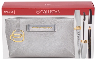 Collistar Mascara Shock Volume 8ml Black + 2g Kajal Pencil Black + Piquadro Cosmetic Bag