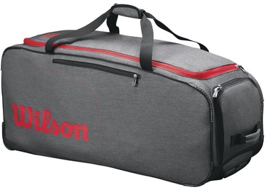 Спортивная сумка Wilson Wheeled Coaches Duffel Grey/Red, красный/серый