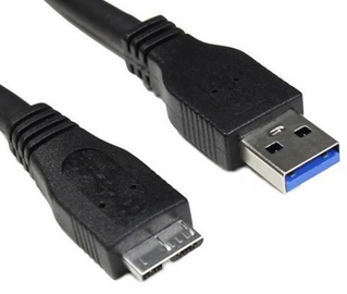 Kabelis Akyga USB-A - microUSB Micro USB B male, USB 3.0 A male, 1.8 m, melna