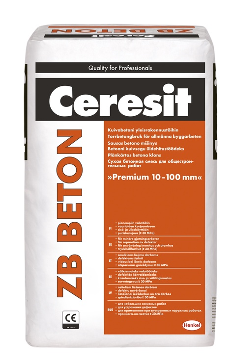 Бетон Ceresit ZB, ремонтный, 25 кг