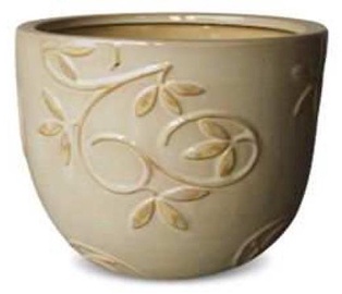 Gėlių vazonas Domoletti IP10-012, keramika, Ø 33 cm, smėlio ruda