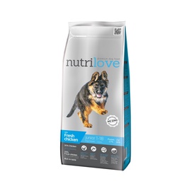Sausas ėdalas šunims Nutrilove Junior Large, su vištiena, 3 kg