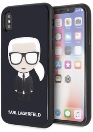 Karl Lagerfeld Iconic Karl Glitter Back Case For Apple iPhone X/XS Black