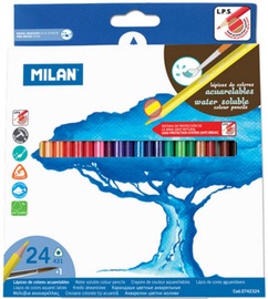 Milan Water Soluble Coloured Pencils 24pcs 742324