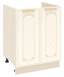DaVita Milana 23.50 Kitchen Bottom Cabinet Under The Sink Astrid Pine/Vanilla