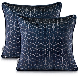 Padjapüür AmeliaHome Nancy Pillowcase 45x45 Dark Blue 2pcs