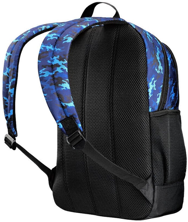 Portatīvā datora mugursoma Wenger Quadma Laptop Backpack Blue Camo, zila, 16"