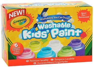 Crayola Washable Kids Paint Neon 6pcs 54-2391