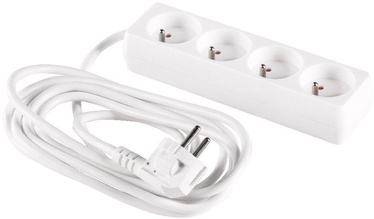 Elcan Extension Cord 4 Outlet 250V 10A 5m White