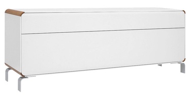 Black Red White Elis TV Stand With Chrome Legs White
