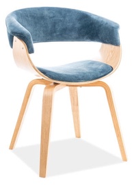 Стул для столовой Signal Meble Indiana Velvet Sea/Oak