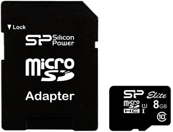 Silicon Power 8GB Micro SDHC Elite UHS-I Class 10 + Adapter