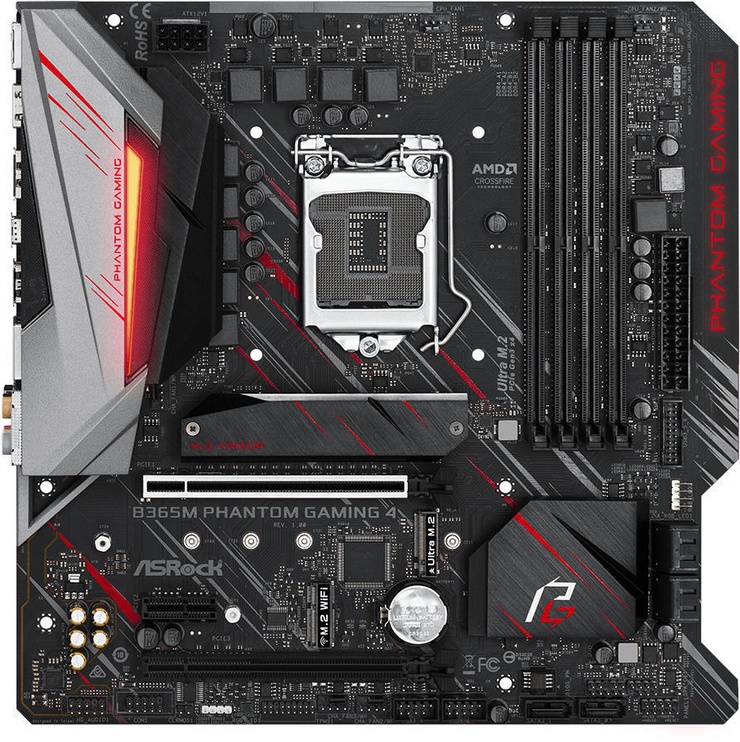 Pagrindinė plokštė ASRock B365M PHANTOM GAMING 4