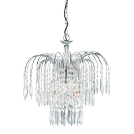 Krištolinis pakabinamas šviestuvas Searchlight Waterfall 4173-3, 3 x 10W E14
