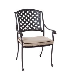 Dārza krēsls Masterjero Garden, melna/smilškrāsas, 51 cm x 44 cm x 94 cm