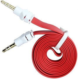 Mocco Flat Premium 3.5mm To 3.5mm AUX Cable 90cm Red