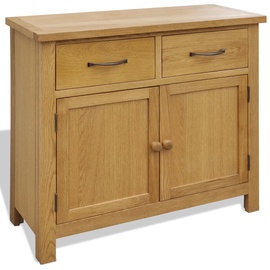 Шкаф VLX Solid Oak Wood, коричневый, 90 см x 33.5 см x 83 см