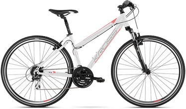 Велосипед гибридный Kross Evado 3.0 Lady, 28 ″, 17" рама, белый/розовый