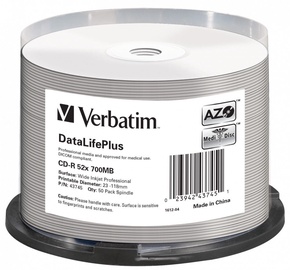 Datu nesējs Verbatim, 700 MB, 50gab.