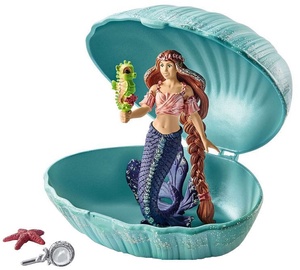 Rotaļlietu figūriņa Schleich Mermaid With Baby Seahorse In Shell 70563