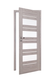 Полотно межкомнатной двери внутреннее помещение PerfectDoor Evia 01, правосторонняя, серый, 203.5 x 74.4 x 4 см