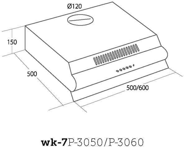 Встроенная вытяжка Akpo P-3060