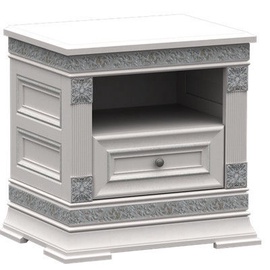 Naktinis staliukas ZOV T1-60 2890014 White, 46.8x64.6x63.7 cm