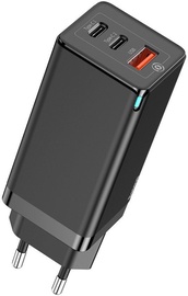 Baseus GaN USB/USB Type-C Fast Wall Charger Black