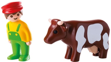 Playmobil 1-2-3 Farmer With Cow 6972