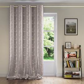 Nakts aizkari AmeliaHome Velvet Lightning, sudraba, 1400 mm x 2700 mm