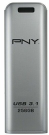 USB atmintinė PNY Elite Steel 3.1, pilka, 256 GB