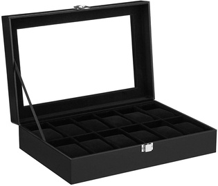 Songmics Watch Box 12 Slots Black