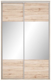 Black Red White Wardrobe Front Nadir 150-160 Sanremo Oak w/ Mirror