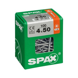 Medsraigčiai Spax, 4 x 50 mm, ZN, T20, 100 vnt.